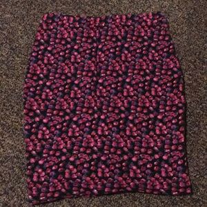 Floral bodycon skirt